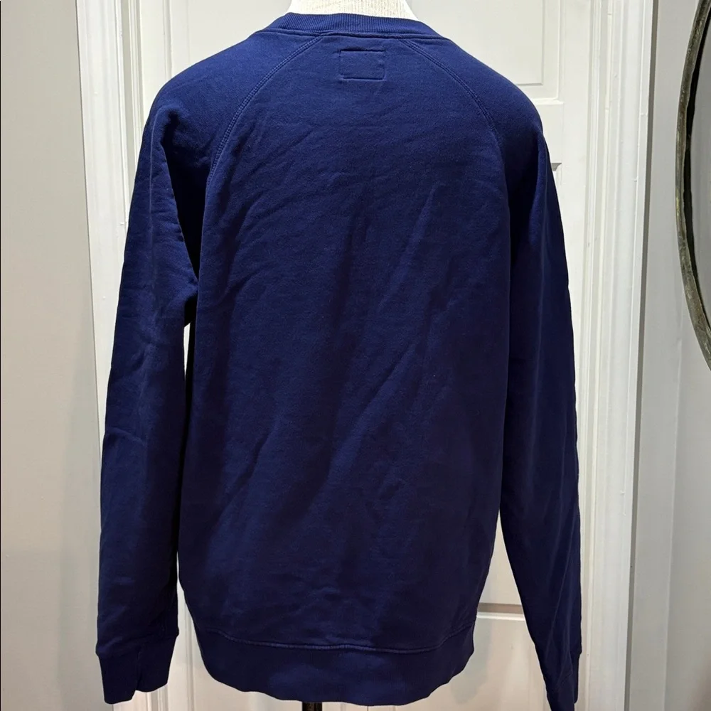 Pact size large navy blue organic crewneck sweatshirt